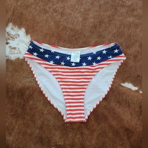 PINK LILY American Flag Swim bottom